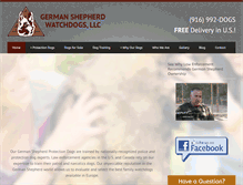 Tablet Screenshot of germanshepherdwatchdogs.com
